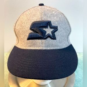 Vintage Starter Men’s Hat Wool Starter Stitched Logo Blue/Gray Snapback O/S